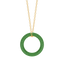 Full Circle Pendant Necklace in Green