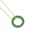 Full Circle Pendant Necklace in Green