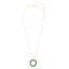 Full Circle Pendant Necklace in Green