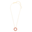 Full Circle Pendant Necklace in Orange