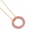 Full Circle Pendant Necklace in Pink