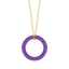 Full Circle Pendant Necklace in Violet