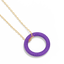 Full Circle Pendant Necklace in Violet
