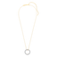 Full Circle Pendant Necklace in White