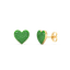 Heart Studs in Green