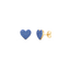 Heart Studs in Blue