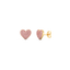 Heart Studs in Pink