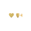 Heart Studs in Yellow