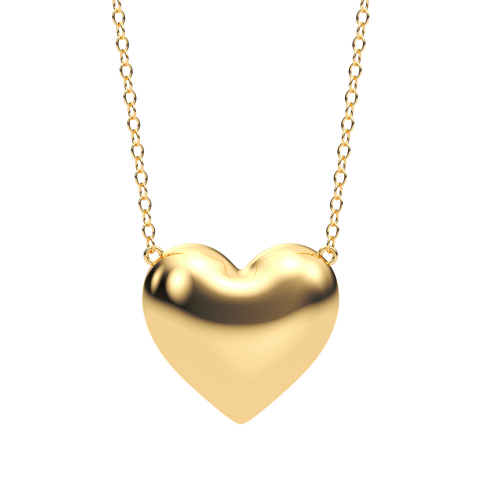 Heart Pendant Necklace in Gold