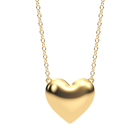 Heart Pendant Necklace in Gold