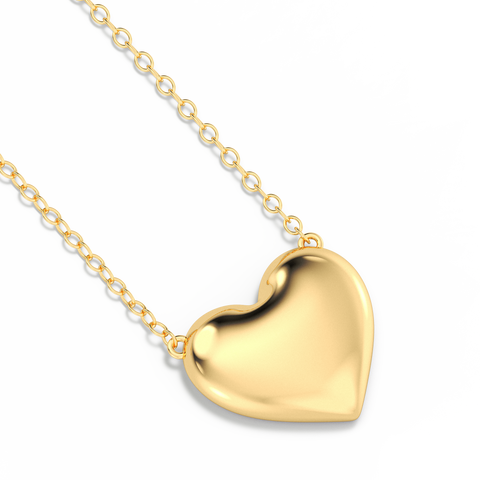 Heart Pendant Necklace in Gold