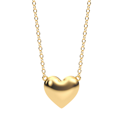 Heart Pendant Necklace in Gold
