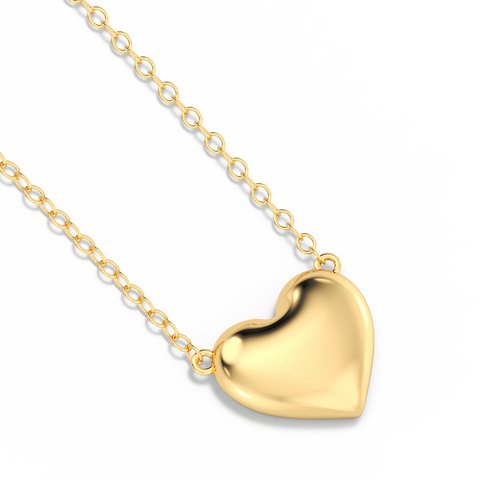 Heart Pendant Necklace in Gold