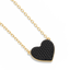 Heart Pendant Necklace in Black