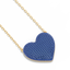 Heart Pendant Necklace in Blue