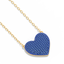 Heart Pendant Necklace in Blue
