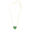 Heart Pendant Necklace in Green