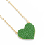 Heart Pendant Necklace in Green