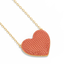 Heart Pendant Necklace in Orange