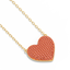 Heart Pendant Necklace in Orange