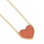 Heart Pendant Necklace in Orange