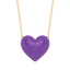 Heart Pendant Necklace in Purple