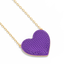 Heart Pendant Necklace in Purple