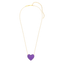 Heart Pendant Necklace in Purple