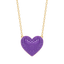 Heart Pendant Necklace in Purple