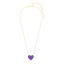 Heart Pendant Necklace in Purple