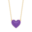 Heart Pendant Necklace in Purple