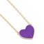 Heart Pendant Necklace in Purple