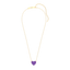Heart Pendant Necklace in Purple