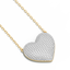 Heart Pendant Necklace in White