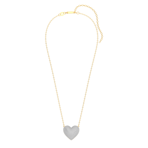 Heart Pendant Necklace in White