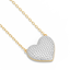 Heart Pendant Necklace in White