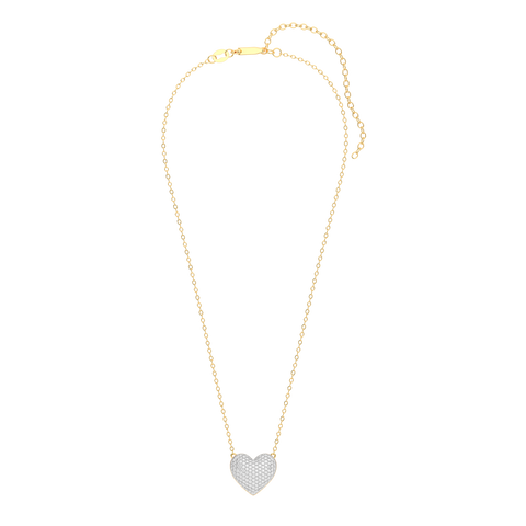 Heart Pendant Necklace in White