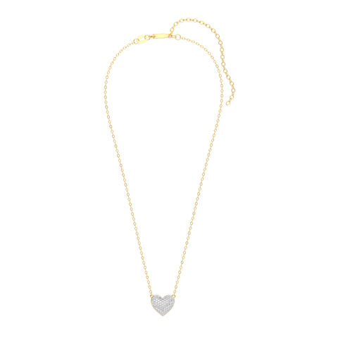 Heart Pendant Necklace in White