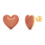 Heart Studs in Orange
