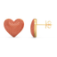 Heart Studs in Orange