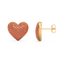 Heart Studs in Orange