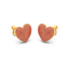 Heart Studs in Orange