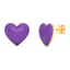 Heart Studs in Purple