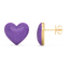 Heart Studs in Purple