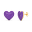 Heart Studs in Purple