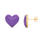Heart Studs in Purple