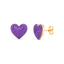 Heart Studs in Purple