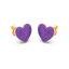 Heart Studs in Purple