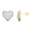Heart Studs in White