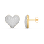 Heart Studs in White